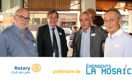 Officialisation du partenariat Rotary club de Lyon - Emergents La Mosïc