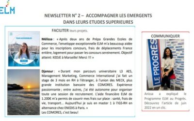 30 Septembre 2022, DECOUVREZ  LES ACTIONS ELM DU 1er SEMESTRE – 1 –